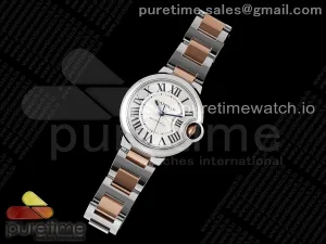 Ballon Bleu 33mm SS/RG AF Silver Dial on SS/RG Bracelet SEIKO NH05A