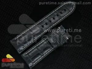 Panerai 24/22 Bracelet en cuir noir Croco