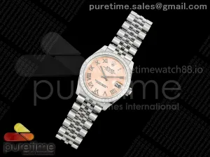 DateJust 31 Ladies Diamonds Bezel SS THB RG Roman Dial on Jubilee Bracelet A2236