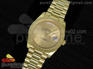 Day-Date II 228238 YG Gelbgold Zifferblatt römische Marker auf YG Armband A3255