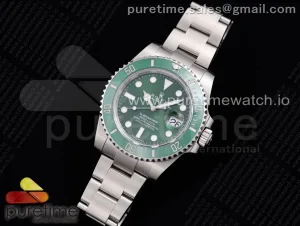 Submariner 116610 LV Grüne Keramik Noob 904L SS Gehäuse und Armband VR3135 V11