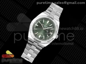 Overseas 4500V SS 8F Green Dial on SS Bracelet A5100