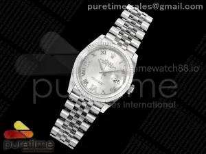 DateJust 36 126234 EWEF Silver Diamonds Roman Dial on SS Jubilee Bracelet A3235