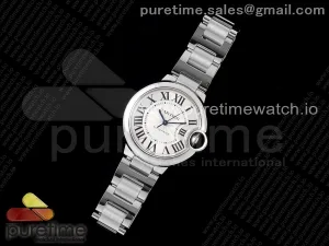 Ballon Bleu 33mm SS AF White Dial on SS Bracelet SEIKO NH05A (Quick Release)