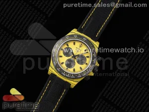 Daytona DIW Yellow Carbon N6F Yellow Dial on Black Nylon Strap SA4130