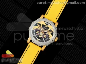 Hankham Two Tone Samurai Dial on Yellow Leather Strap MIYOTA 8215