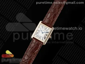 Tank Solo 24mm RG AF White Dial on Brown Leather Strap Ronda Quartz