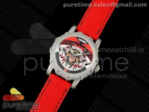 Hankham SS Indians Dial on Red Leather Strap MIYOTA 8215