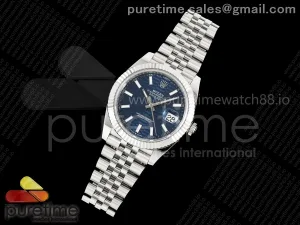 DateJust 41 126334 SEEK 904L Esfera de acero azul texturizado en la pulsera Jubileo VR3235