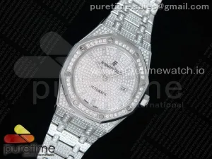 Royal Oak 37mm 15402 SS Full Paved Diamanti