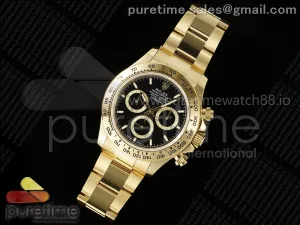 Daytona 126508 QF Black Dial on YG Braclet SH4131 V6 (Gain Weight)