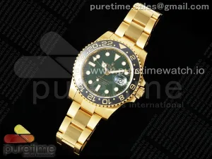 GMT Master II 116718 LN KF YG Wrapped Grünes Zifferblatt auf YG Armband VR3186 CHS